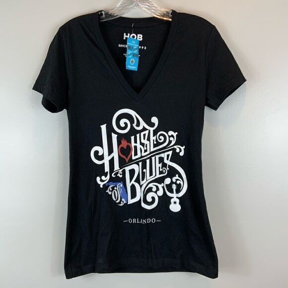 🌺3 FOR $20🌺 - NWT HOB House of Blues Orlando black Tee Shirt S - Picture 1 of 3